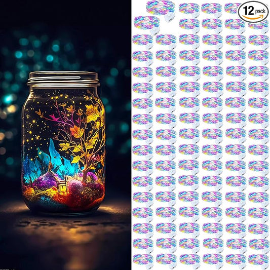 ZGWJ Fairy Lights Battery Operated, 100 Pack Twinkle String Lights 20 LED 7FT 3 Lighting Modes for Bedroom Decor, Easter, Halloween, Christmas, Party Indoor and Outdoor Decoration Colorful