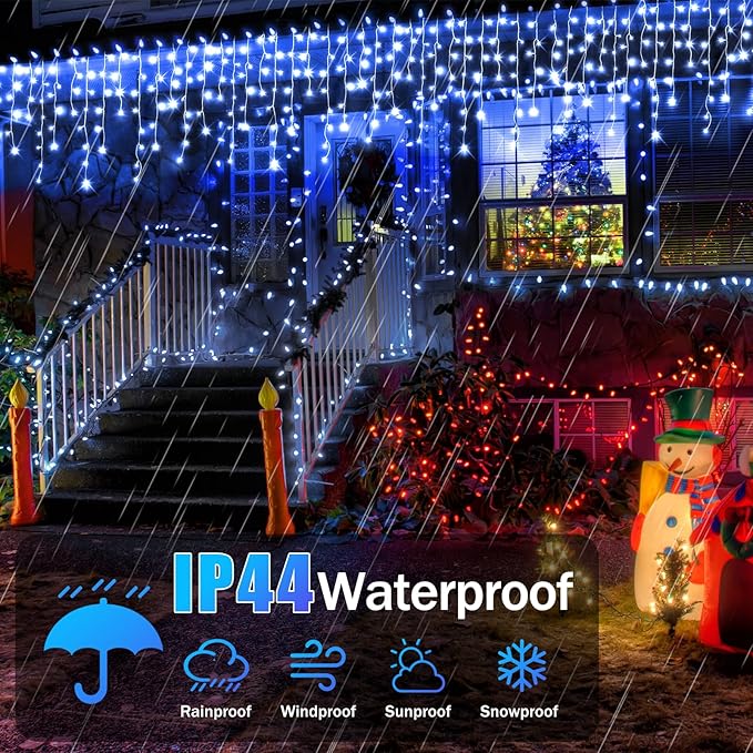 164FT Christmas Lights Outdoor Decorations 1512LED Fairy String Light 12 Lighting Modes with Timer Memory Waterproof Christmas Light for Yard Roof Party Holiday Wedding Garden Decor