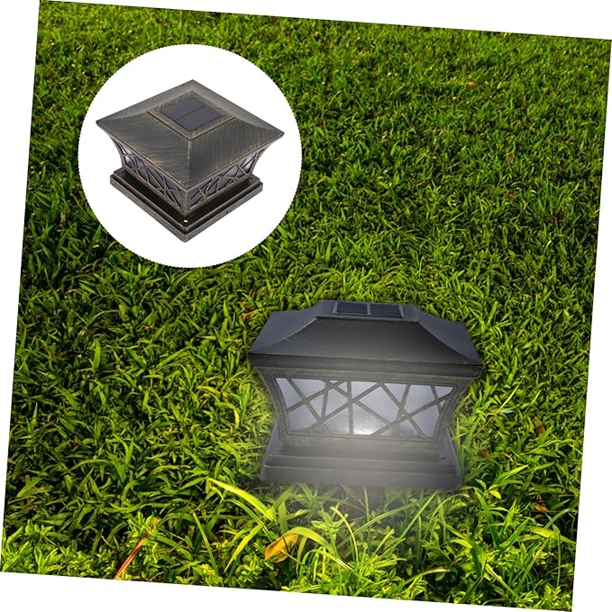 Solar Post Light Outdoor Floor Lamp Decor with High Brightness LED Premium Battery for Garden Courtyard Park Automatic Day Charging and Night Illumination