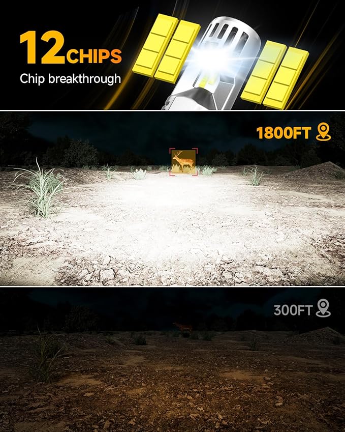 FAHREN 2026 H13/9008 Lights Kits High/Low Beam, 50000LM 1200% 6500K Ultra-Bright Bulb 1:1 Mini Size No Adapter Required 9008 Lights Kits Conversion, Easy Plug-N-Play Installation, Pack of 2
