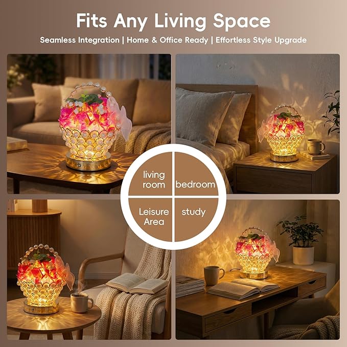Portable Hydrangea Pearl-Handle Lamp – Cordless LED 3D-Printed Flower Light with 3-Color Touch Control, USB-C Rechargeable Table Centerpiece, Luxury Anniversary & Housewarming Gifts for Women