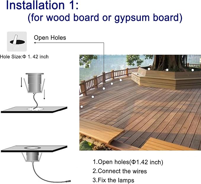 LED In-Ground Well Light,3W,12V-24V DC,IP67 Waterproof Aluminum,Directional Horizontally Outdoor Landscape Lightings,Side View Beam,Warm White (Q1-1 Way)