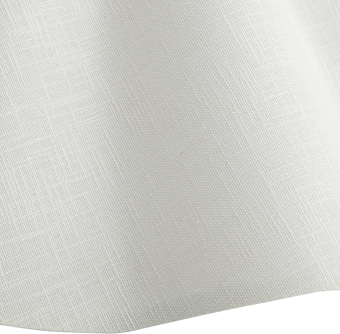 6" Top x 18" Bottom x 10" High x 10" Slant Lamp Shade Replacement Large White Wave Empire Modern Linen Fabric Spider Harp Finial - Springcrest