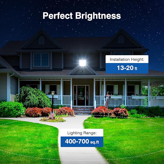 Solar Street Lights Outdoor Waterproof ,35000LM 6500K 320° Angle Flood light, 5730 LED Solar Parking Light with Motion Sensor and Remote Control for Outdoor, Streets, Courtyards,Parking Garages,-2Pack