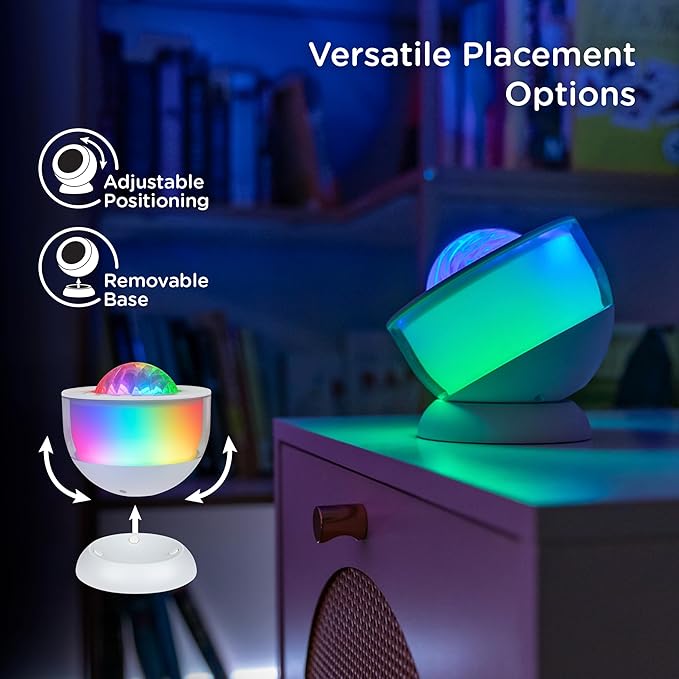 Enbrighten Space LED Galaxy Projector Night Light for Kids Room Decor Mood Lighting Aurora USB Nebula Lamp for Bedroom Nursery Game Room