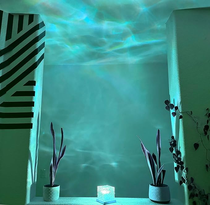 Ocean Wave Light Projector | Northern Lights Aurora & Crystal Ripple Lamp | Ocean Mood & Night Light with Remote, Multi-Mode Moving Waves & Aurora Effects for Bedroom, Living Room & Romantic Ambience