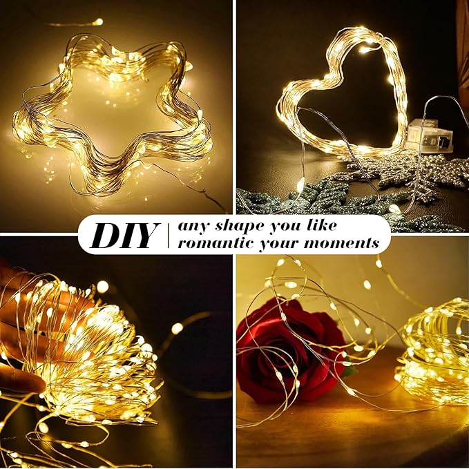 ZGWJ 6 Pack Fairy Lights Battery Operated with Remote, 7ft 20 LED Mini String Lights with Timer 8 Modes for Halloween Christmas Tree DIY, Parties, Bedroom Decorations Warm White