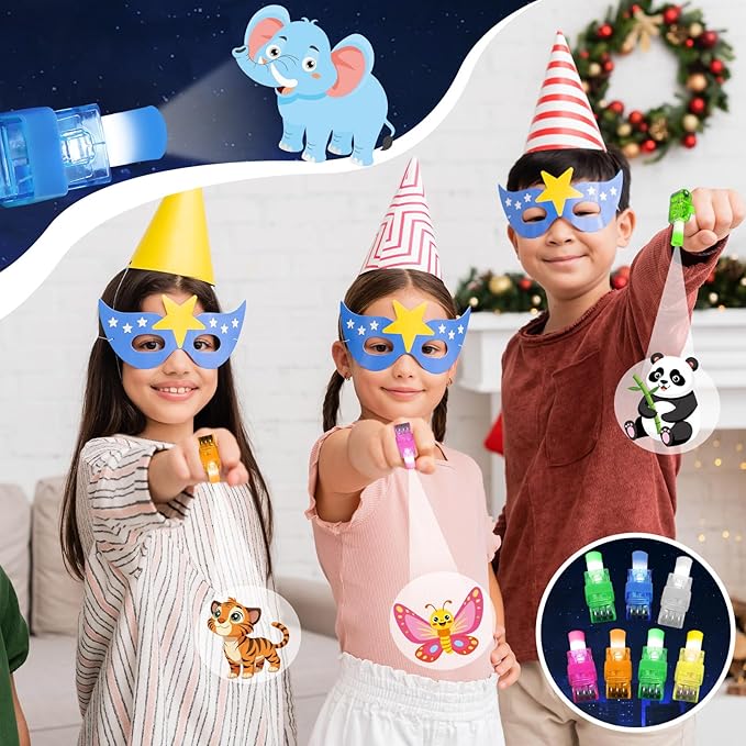36Pcs Animal LED Finger Lights Animal Party Favors Glow in the Dark Light Up Finger Lights Toys Bulk for Birthday Party Favors Treasure Box Goodie Bag Stuffer Birthday Gifts Classroom Prize