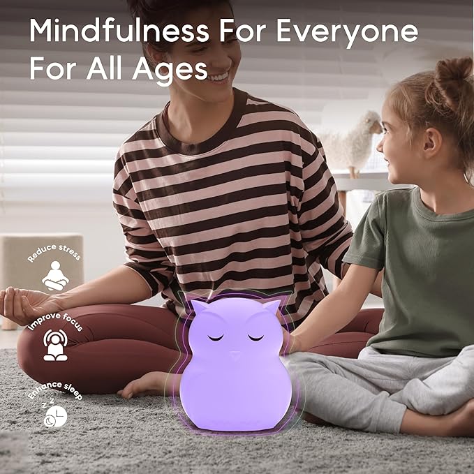 Breathing Pal 'Ollie'- Mindfulness Breathing Light, Guided Visual Meditation Breathing Light, Anxiety Relief Items for Calm Down Corner/Meditation/Sleep Aid for Adult&Kid