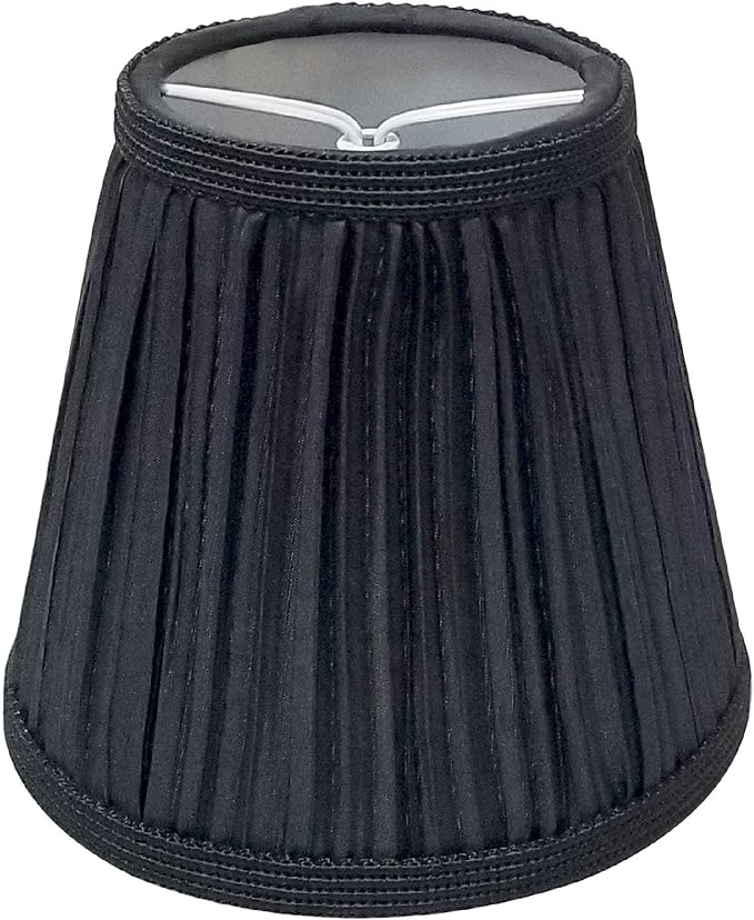 Royal Designs, Inc. CS-1055-5BLK Designer Mushroom Pleat Empire Chandelier Lamp Shade, 3 x 5 x 4.5, Black
