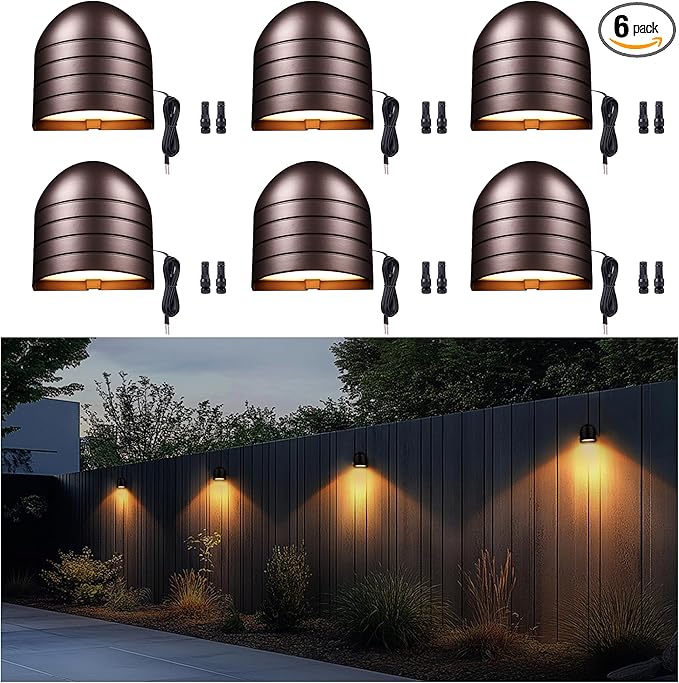 Low Voltage Deck Lights - Oil-Rubbed Bronze 12V Landscape Step Lights Outdoor, 5 Color Temperature Dimmable, IP65 Waterproof Aluminum Lighting for Stair Yard Patio Fence 6 Pack