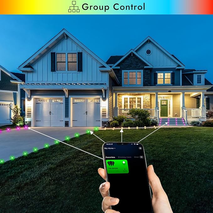 FVTLED LED Deck Lights Kit, 6pcs Φ1.22 WiFi Smart Phone Control Low Voltage Recessed RGBW Deck Lighting Waterproof Outdoor Yard Path Stair Decor, Black