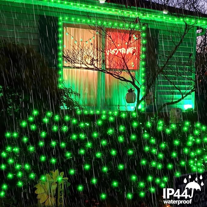 YEGUO 165ft 500 LED Christmas Lights Outdoor Waterproof, Green String Lights Indoor Plug in, 8 Modes Clear Wire for Christmas Holiday Home Tree Garden Patio Decor