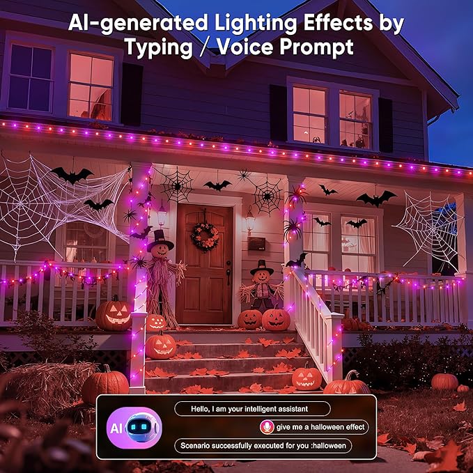 Ollny Smart Christmas Lights 131FT 400LEDs, Color Changing Christmas Tree Lights App & Remote Controlled, RGB String Light with DIY Music Timer for Outdoor Indoor Valentines Day Party Decorations
