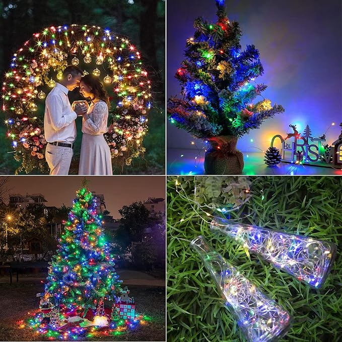 Fairy Light Battery Operated String Lights 6 Pack 20LED Copper Wire Firefly Twinkle Lights Indoor Waterproof for Christmas Halloween Garden Party Bedroom Wedding Birthday (Multicolor)