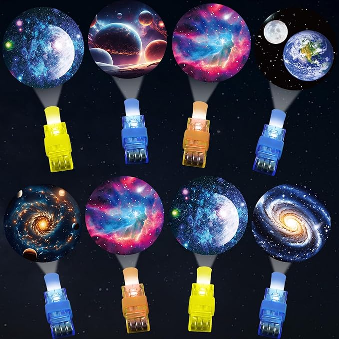 36PCS Space LED Finger Lights Outer Space Party Favors Glow in the Dark Light Up Finger Lights Solar System Themed Toys Bulk for Birthday Party Goodie Bag Stuffer Birthday Gifts Classroom Prize