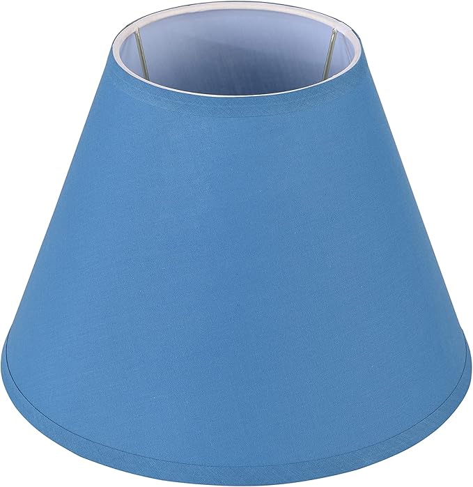 Aspen Creative 58884 Transitional Empire Shape Uno Construction Lamp Shade in Celadon Bule, 6" Top x 12" Bottom x 9" Slant Height