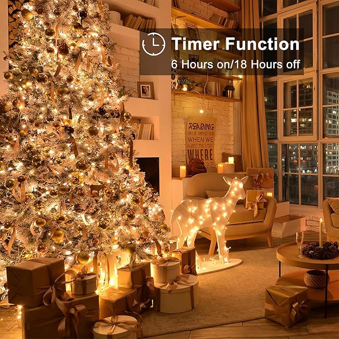 Upgraded 2Pack Total 140Ft 400 LED Fairy Lights Battery Operated with Remote & Timer, Waterproof Christmas String Lights Outdoor Indoor, Battery Twinkle Lights for Bedroom, Xmas, Parties, Tree, Decor