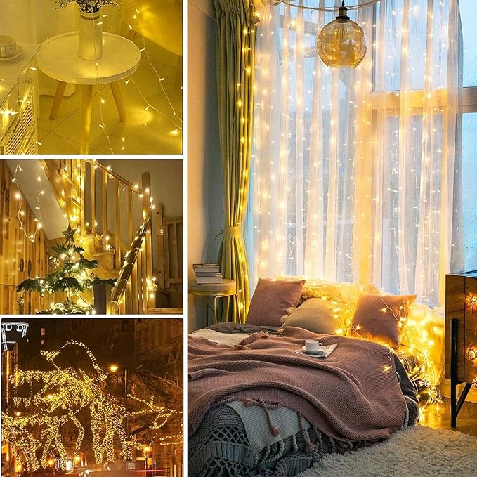 ILLUMINEW 300 LED Outdoor Indoor String Lights,108ft Safety Plug in 8 Modes Christmas Halloween Decorations, Summer Twinkle Lights,Christmas Tree Fairy Lights for Bedroom, Party Decor