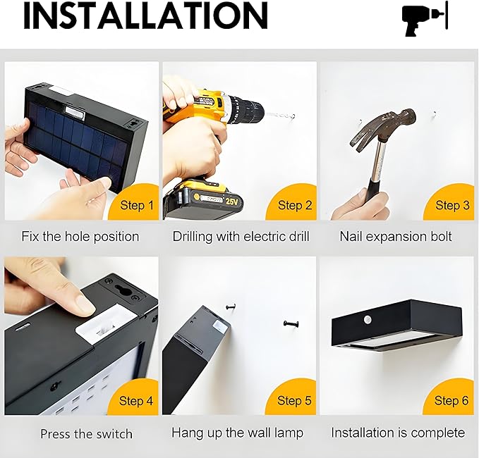 Solar Wall Lights Outdoor, 3 Mode Motion Sensor Dusk to Dawn Solar Outdoor Sconce Waterproof, Remote, Aluminum & Glass, for Outside House Porch, 4400 mAh