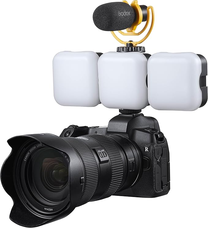Godox Litemons RGB Pocket-Size LED Video Light, 3200–6500K CCT, RGB Color Modes, Built-in Battery, Magnetic Mount, Stackable Design (LED6R)