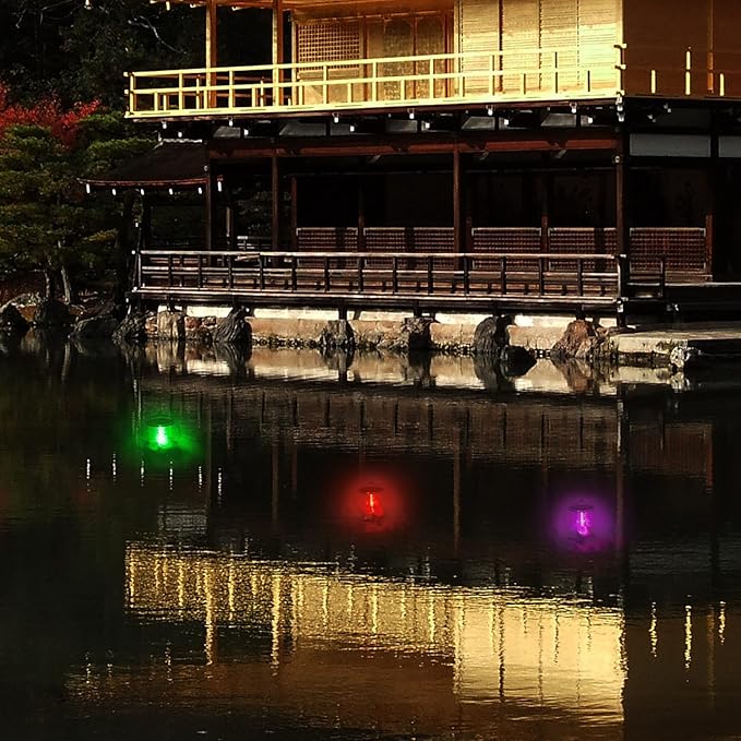 Topyond Solar Floating Pool Lights - IP67 Waterproof RGB Color Changing Ball Light - LED Pond Light for Lakes, Fish Tanks, and Fountains - Solar Powered Floating Lamp