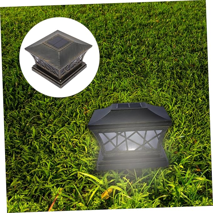 Gatuida Solar Post Light Outdoor Column Lamp with High Brightness LED Garden Floor Lamp Decor for Patio Porch Battery Powered Outdoor Lighting