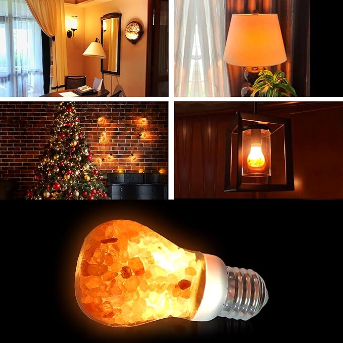 Himalayan Glow Vintage Style Salt Lamp Night Light with Pink Salt Chunks | 360 Degree Rotatable Wall Plug,Night Light & Decorative Light to Décor Your Home