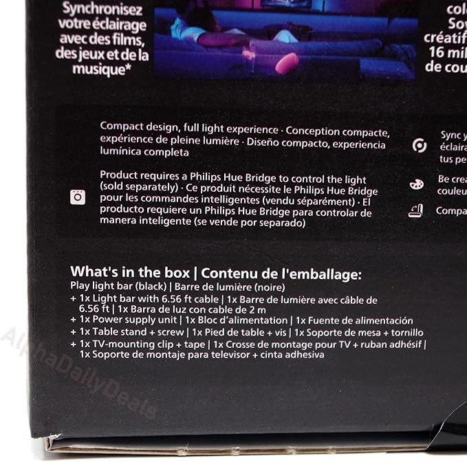 Philips Hue White & Color Ambiance Play Light Bar 2 Pack, Smart LED Light, Compatible with Alexa Google Assistant, 16 Million Colors, Hue Bridge Required, Sync TV Movies Music Games, 2 Pack, W/Cloth