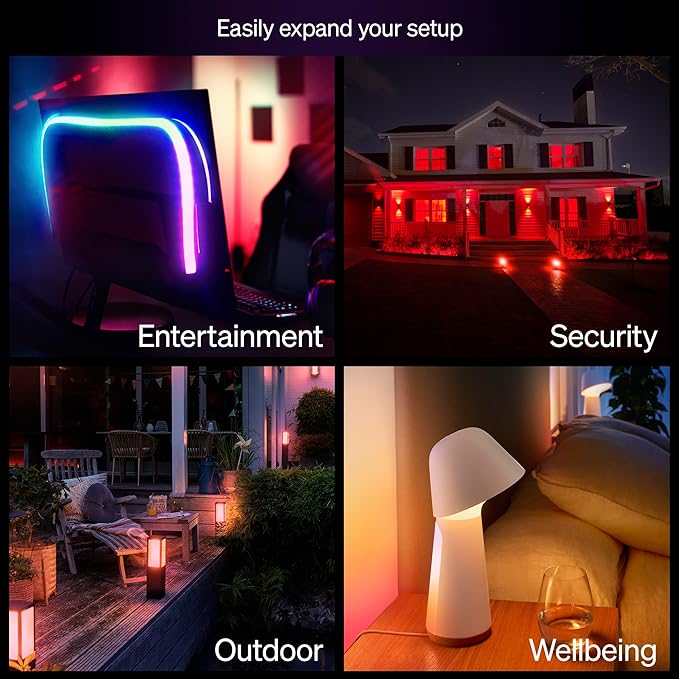 Philips Hue Essential Smart LED BR30 Bulb 2-Pack, White and Color Ambiance, E26, 7.2W, 2200K-6500K, 650 Lumens, Dimmable, Works with Alexa, Google Assistant, Apple Home