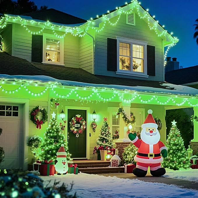 Brightown 50 Pack C9 Replacement Bulbs, Christmas C9 Incandescent Bulbs for Christmas String Lights, Christma Tree, Indoor Outdoor Holiday Decor, E17 Intermediate Base, 7 Watts, Green