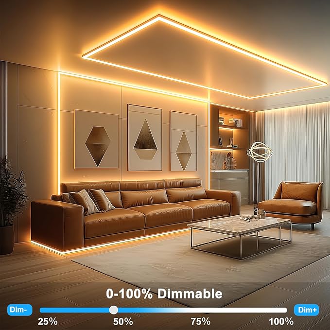 echosari 65.6Ft LED Strip Lights, 2700K Ultra-Bright Strip Lights with Timer Dimmable, 2400 LEDs Flexible Tape Lights Outdoor Waterproof Light Strip for Pool Pathway Balcony Patio (Warm White)