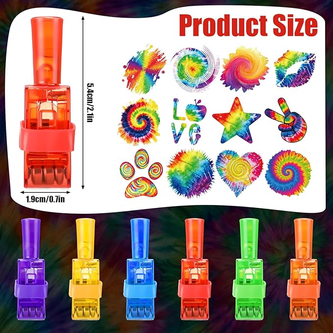 Tuanse 36 Pcs Tie Dye Finger Lights Gifts Bulk for Kids Glow in the Dark Finger Lights Colorful Birthday Themed Party Supplies Favors for Class School Prizes Gift for Kids Carnival Rewards