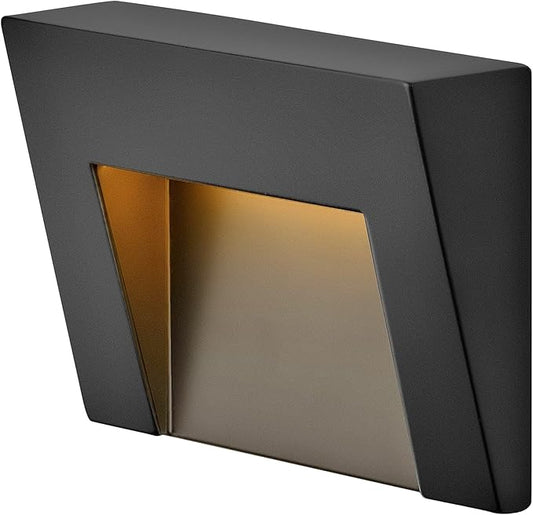 Hinkley Taper Deck Sconce Horizontal, Low Voltage Satin Black
