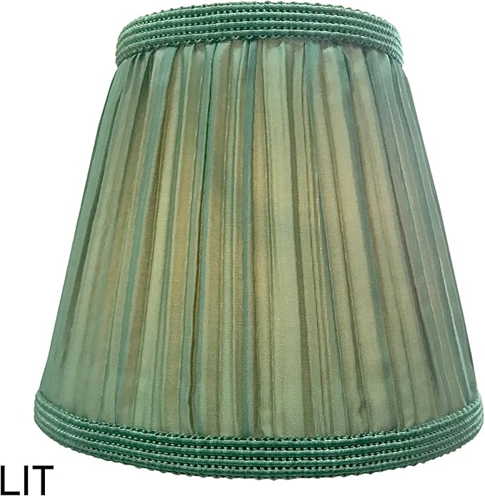 Royal Designs, Inc. CS-1059-5GR-6 Designer Mushroom Pleat Empire Chandelier Lamp Shade, 3 x 5 x 4.5, Green, 6-Pack