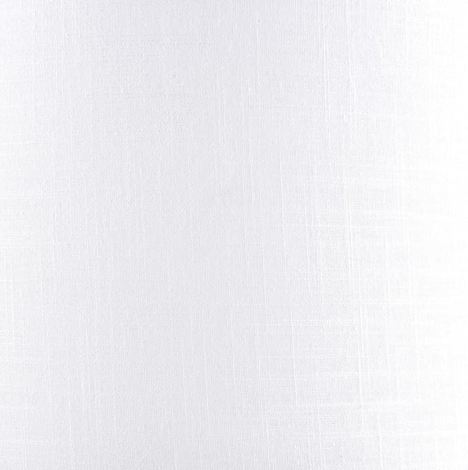 Set of 2 Pure White Linen Drum Lamp Shade 13" Top x 13" Bottom x 10" High (Spider) Contemporary Lamp Shades for Table Lamps & Bedside Lamps Replacement Lampshade In Hand Crafted-By PIKOPIKO