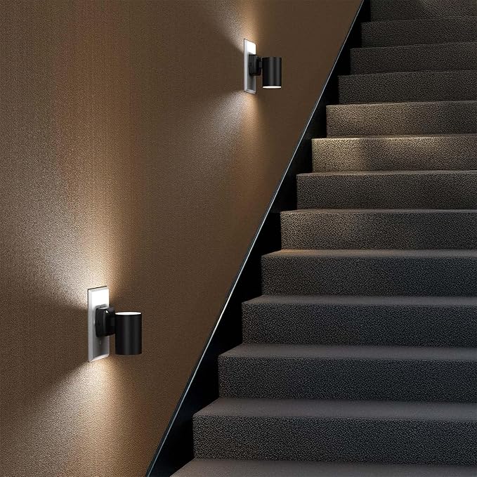 Led Night Light Plug in,Night Lights Plug into Wall Dusk to Dawn Sensor,20lm/40lm Adjustable Brightness,5700k Daylight,Dimmable Night Light for Hallway Bedroom Bathroom 4 Pack ETL-Certified