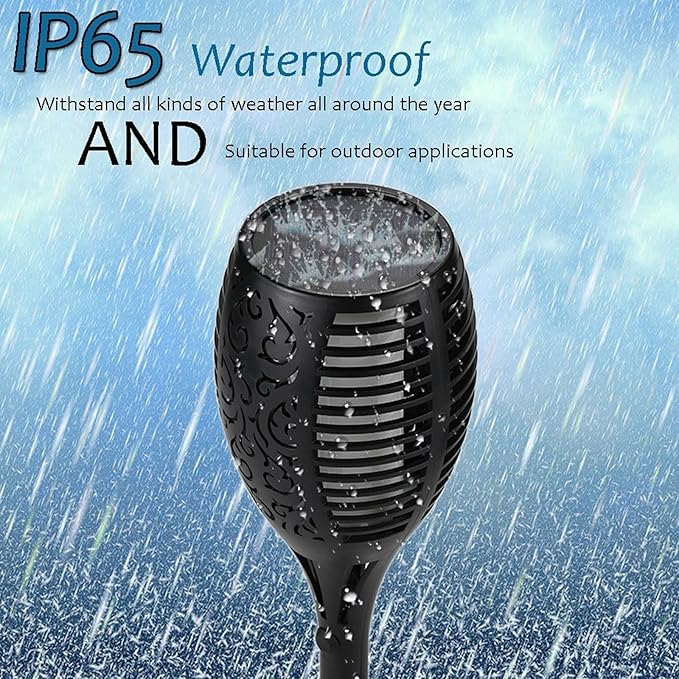 Solar Torch 43" (Super Large Size) with Flickering Flame, 99 LED Outdoor Waterproof Solar Powered Lights for Holiday Decorations Outside Garden Yard Pathway Decor