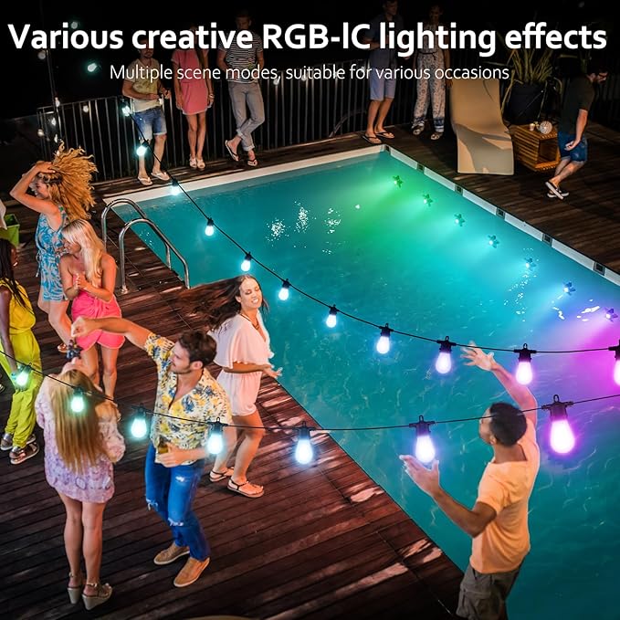 BASON LIGHTING Smart Submersible Pool Lights with App Control, RGBW 16 Million Colors, Music Sync, WiFi & Alexa/Google Voice - for Inground/Above Ground Pools, Aquariums, Ponds, Parties (4-Pack)