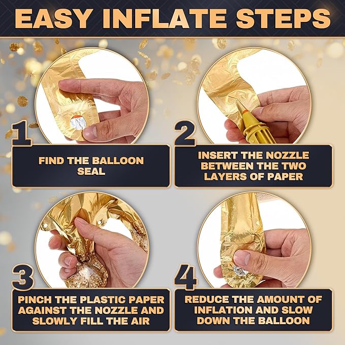 Gold Crown Balloons Set of 3 – 38.2"x35.4" Large Princess Balloons with Royal Crown Shape, Reusable Foil Design – Eye Catching Centerpiece for Princess Party Decor, Birthday Setup and Photo Backdrop