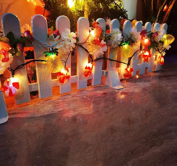 SUNSGNE Pineapple String Lights, Outdoor String Light with 10 Pineapples, Outdoor Indoor Party Lights, Summer Patio String Lights, Pineapple String Mini Incandescent Light, Hawaiian Themed Lights