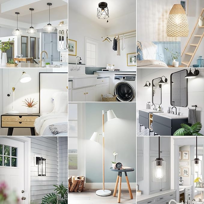 Vintage Edison Bulbs 60W Equivalent 850LM, 6W LED Light Bulb Neutral White 4000K, ST58 Filament Lighting E26 Base, Non-Dimmable, Pack of 6