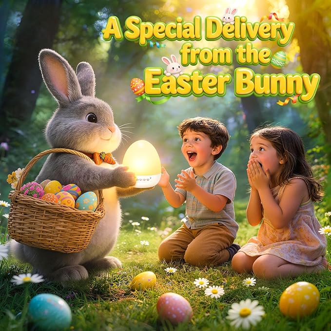 Easter Egg Light for Nursery Sound Machine | 15 Sleeping Sounds+12HD Films+7 Colors+360°Rotating | Easter Gifts for Kids Primal Hatch Dinosaur Egg Night Light for Nursery Boy Toys Hatch Sound Machine