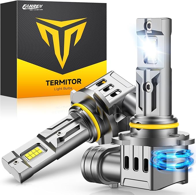 FAHREN 9006 HB4 Led Bulbs 𝟔𝟓,𝟎𝟎𝟎𝐋𝐌 – Epic Night Visibility, Powered by 2025 Pro Core (16 Chips Inside), 𝟏𝟐𝐗 Brightest Light Bulb, 80000Hrs Lifespan, CANBUS Ready, Plug & Play, Pack of 2