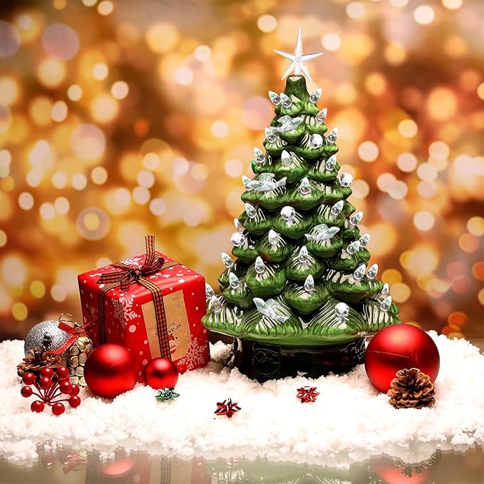 Riakrum 186 Pcs Ceramic Christmas Tree Replacement Bulb Set Globe Bird Stars for Lights Ornaments(Clear Color)