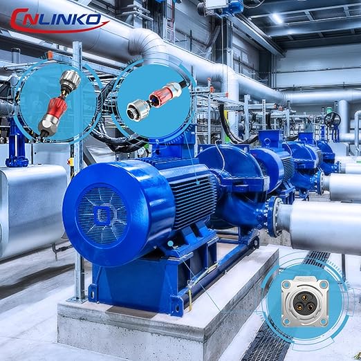 CNLINKO DH-24 USB 3.0 Connectors, Male Plug with 20 Inches Cable, Type A Female Metal Socket, Panel Mount Receptacles Socket, IP68 Waterproof Connector, M24 Signal Connectors (USB 3.0 Set)