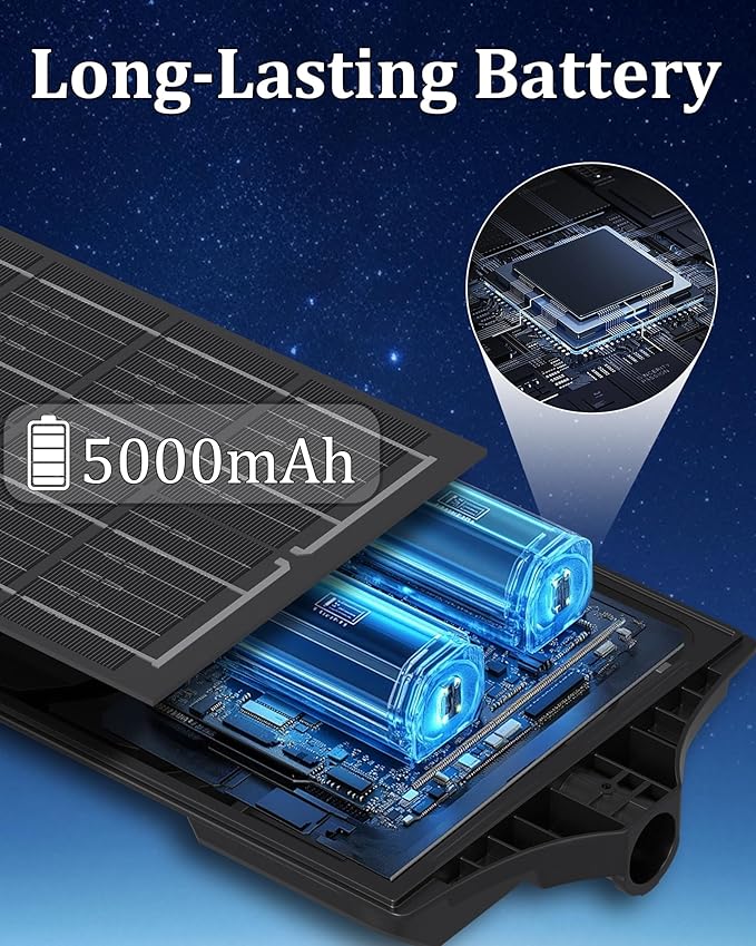Ofuray Solar Flood Lights Outdoor,5AH High Power Solar Street Security Parking Lot Lights Dusk to Dawn with Motion Sensor 5 Modes,7000k Daylight with Remote Control for Wall,Backyard,Outside OZL-4Pack