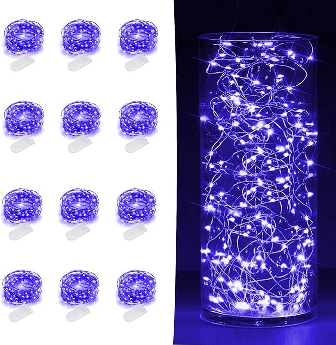 SOCO 12 Pack Fairy Lights Battery Operated, 7ft 20 Led Mason Jar Lights, Waterproof Fireflynew