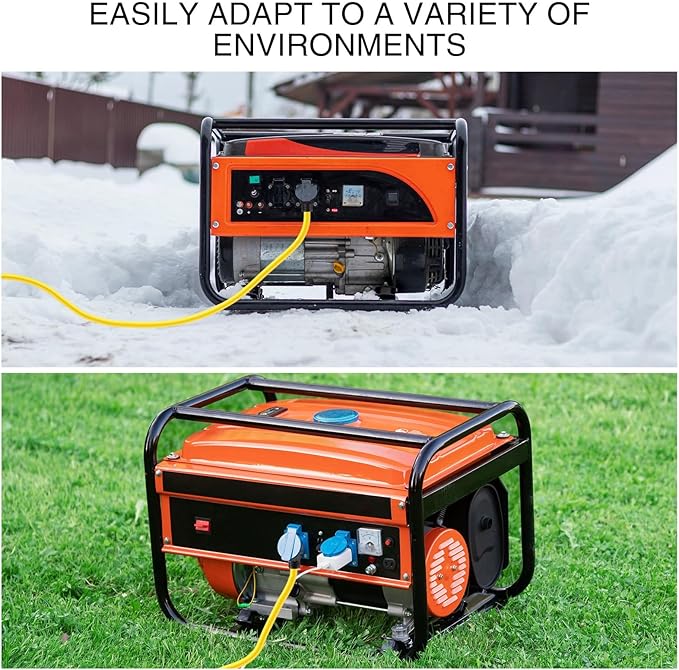 Kanayu 25FT NEMA 5-20 Extension Cord, 5-20P Male Plug to 5-20/5-15R Female Receptacle, 20 Amp T-Blade Outlet Extension Power Cord with Indicator Light, 12 AWG, ETL Listed