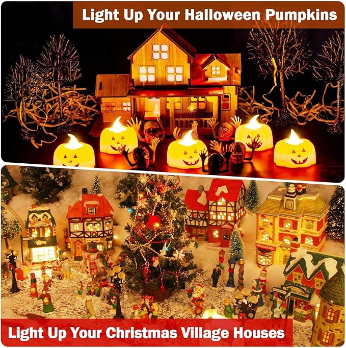 Leelosp 1 Pack Accessory Cord with 6 LED Light Bulb and Female Plug, 13.12ft C7 Lamp Village Cord with Fuse Wire, UL-588 Blow Mold Light for Halloween Pumpkin Christmas Village House Craft Decor